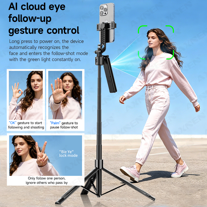 AI Tracking Gimbal Selfie Stic - Pop Display Shelf ulasan dan harga