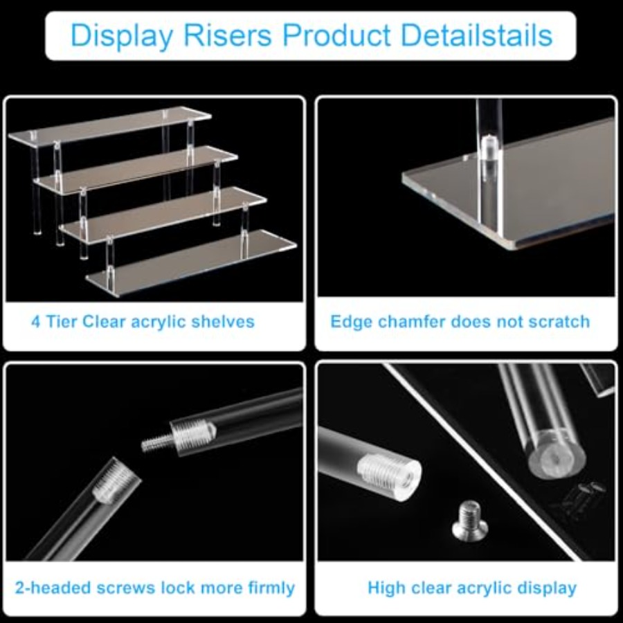 4 Tier Acrylic Perfume Organiz - Pop Display Shelf ulasan dan harga
