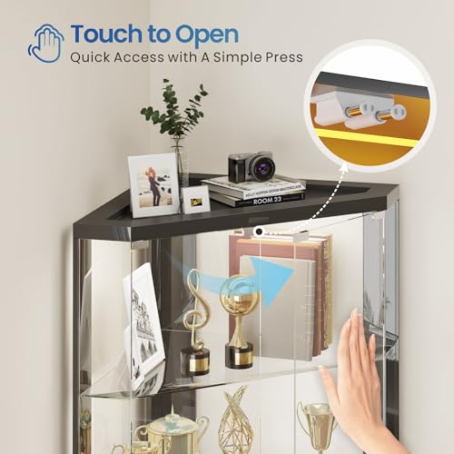 Corner Display Case with RGB L - Display Case Acrylic ulasan dan harga