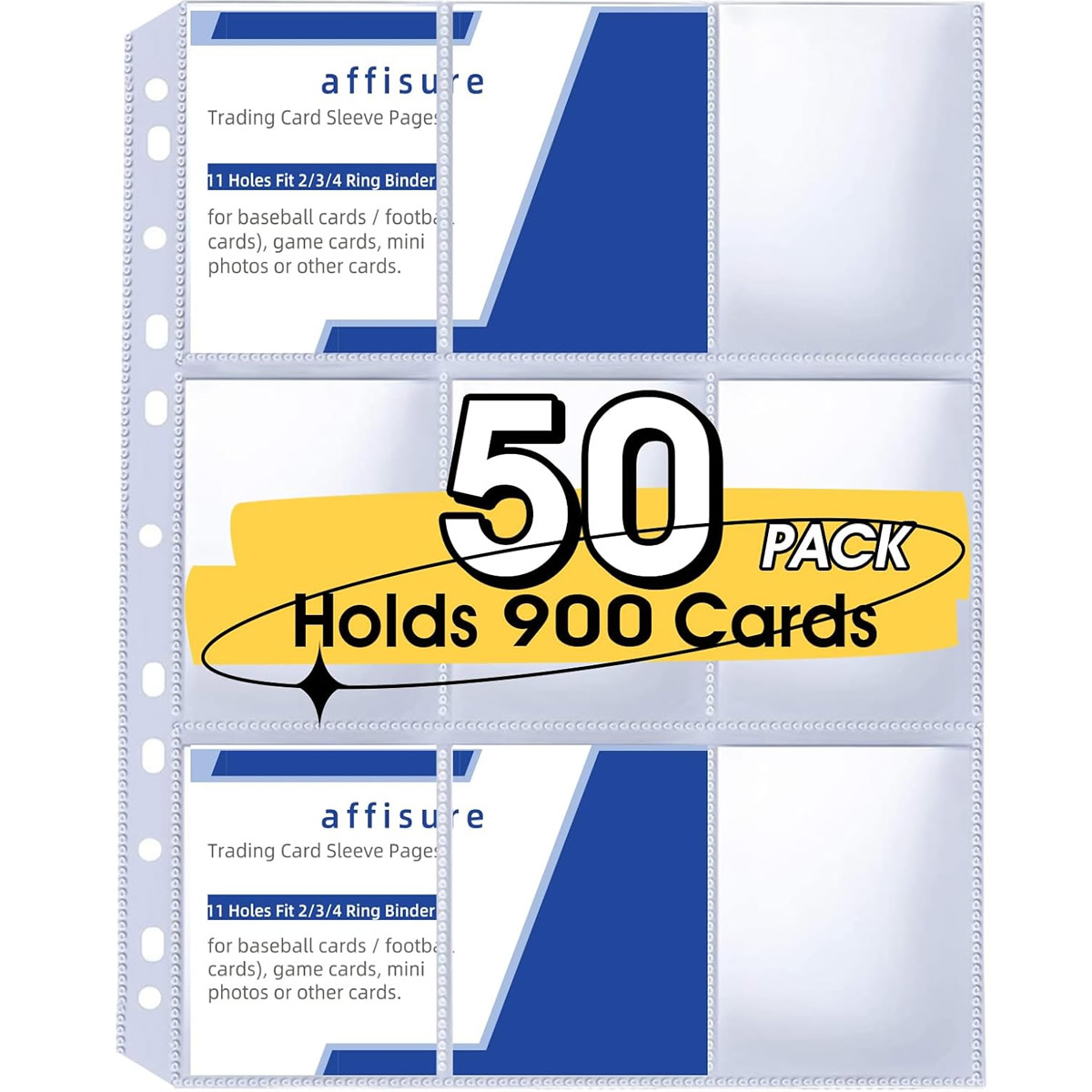 50 Pack 9 Pocket Card Sleeves  - Trading Card Binder ulasan dan harga