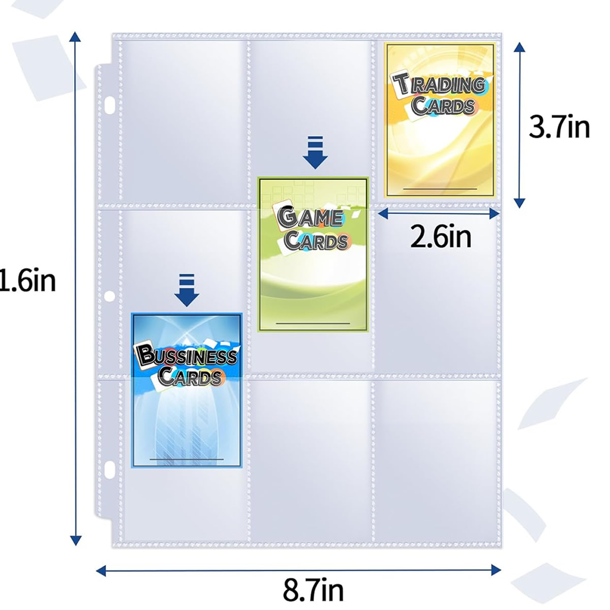 50 Pack 9 Pocket Card Sleeves  - Trading Card Binder ulasan dan harga