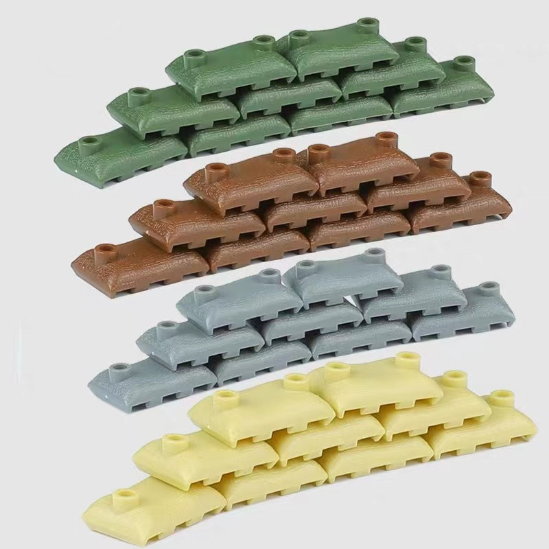 50PCS MOC Military Sandbag Bui - Lego Minifigure Holder ulasan dan harga